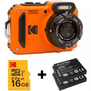 Kodak PIXPRO WPZ2 Digital Camera Orange WATERPROOF Kit 2 Batterie + SD16GB  - Garanzia 2 Anni - SCONTO ESTATE