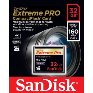 SANDISK EXTREME PRO® COMPACT FLASH 32GB 160Mbs