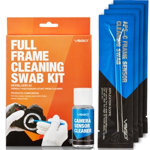 Vsgo Kit Pulizia Sensore Full Frame - 12 Swab + 15ml Sensor Cleaner