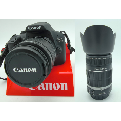 Canon EOS 2000D + EF-S 18-55mm f/3.5-5.6 III (Scatti 3.172) + Canon EF-S 55-250mm f/4-5.6 IS USATO