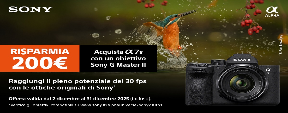 Sconto Immediato € 200,00 SONY A7V + Ottiche SONY GM II