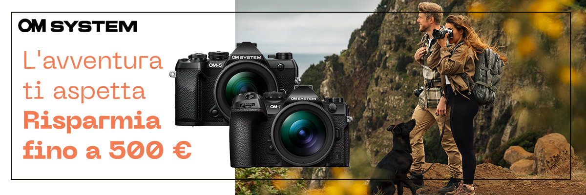 Cashback OM SYSTEM fino a € 500