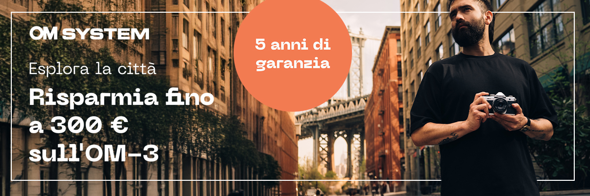 Cashback OM SYSTEM fino a € 300