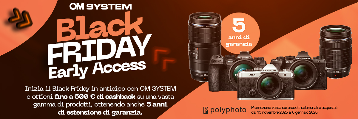 Cashback OM SYSTEM fino a € 600,00 + Garanzia 5 Anni